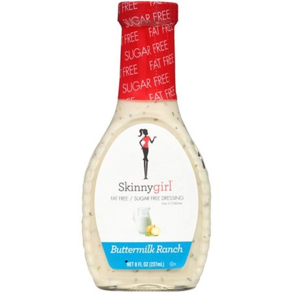 Skinnygirl Fat-Free Salad Dressing, Sugar-Free Buttermilk Ranch, 8 Ounce