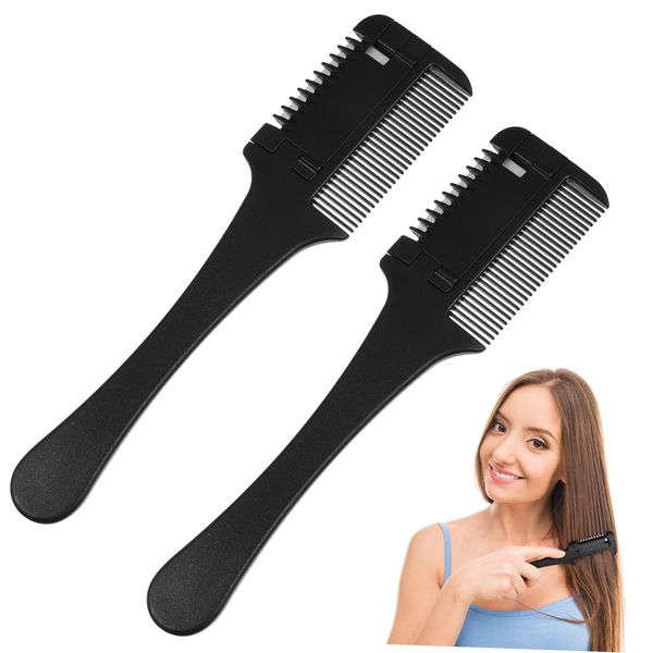 Beavorty 2pcs Hair Shaper Razor Comb Self Cutting Hair Shaper Cutter Double Hair Styling Razor Comb Hair Shaper Comb Hair Comb Cutter Cutting Comb Thin