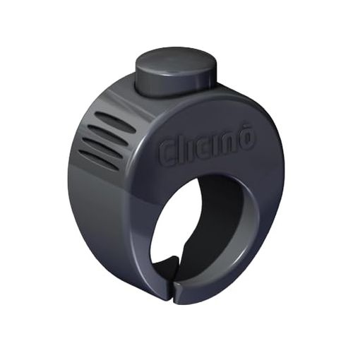 Karen Pryor Extra Large Clicker Ring for Dogs & Puppies – Hands-Free Dog Training Clicker with Ergonomic Finger Ring & Pull-On Closure – Loud, Clear Sound for Effective Behavior Reinforcement (Grey)