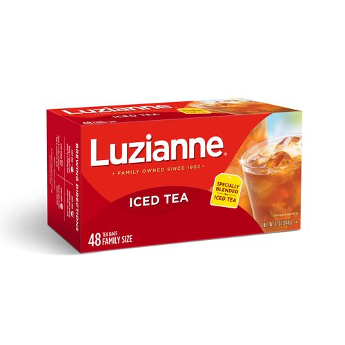 Luzianne Iced Tea Bags, Family Size, Unsweetened, 48 Count Box, Specially Blended For Iced Tea, Clear & Refreshing Home Brewed Southern Iced Tea