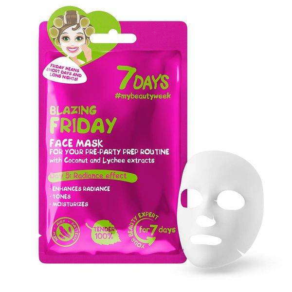 7DAYS Face Masks Skincare Gift Set - Sheet Masks Set Moisturising, Brightening, Nourishing, Hydrating, Soothing, Refreshing- Face Mask Beauty Gift set for Women, 7pc