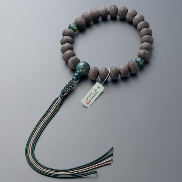 Butsudanya Takita Shoten Buddhist Beads, Jodo Shinshu Buddhist Buddhist Beads, For Men, Ebony (Sorench), Tangerine Ball, Dragon Crest Agate, 23 Beads, Pure Silk String Tassel, Kyoto Prayer Beads, Official Prayer Beads (Takita Shoten Issued Kyo Nenju Beads