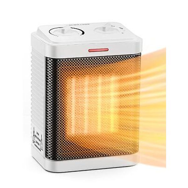 Space Heater for Indoor Use, 1500W PTC Ceramic Heater with Thermostat, Small ...