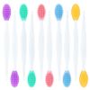 10 Pieces Lip Scrub Brush Silicone Exfoliating Colorful Lip Scrubber Double-Sided Soft Lip Brush for Lip Skin Smoothing Cleaning Lip Makeup Tools