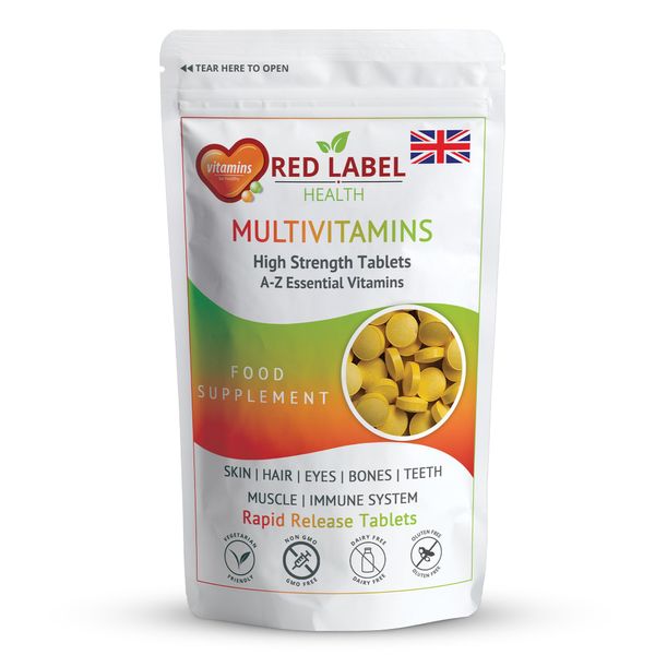 Multivitamin Tablets for Men & Women, 360 Tablets 1 Year Supply A-Z Essential High Strength Multi Vitamin Supplement Immune Support & Daily Wellbeing Vegetarian Multivitamins One a Day