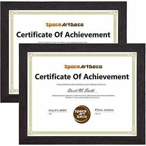 2-Pack 8.5x11 Diploma/Degree Certificate Frame Great for Wall/Table Top Display