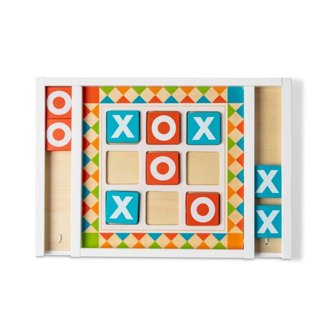 Melissa & Doug Wooden Tic-Tac-Toe Board Game with 10 Self-Storing Wooden Game Pieces (12.5ââ‚¬ W x 8.5ââ‚¬ L x 1.25ââ‚¬ D)