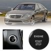 Engine Start Stop Button, ABS Alloy Start Push Button, 2215450714 Ignition Button Switch Replacement for Mercedes‑Benz CL550 E350 CLS350(Black)