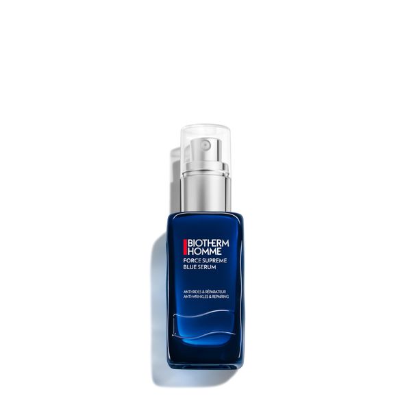 Biotherm Homme Force Supreme Blue Serum, revitalisierendes Anti Aging Gesichtsserum mit Pro-Retinol für die tägliche Gesichtspflege, Power-Kur für Männer, 50 ml