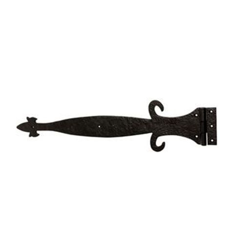 Van Dyke's Restorers Tuscan Strap Hinge, Black Powder Coat, 24"