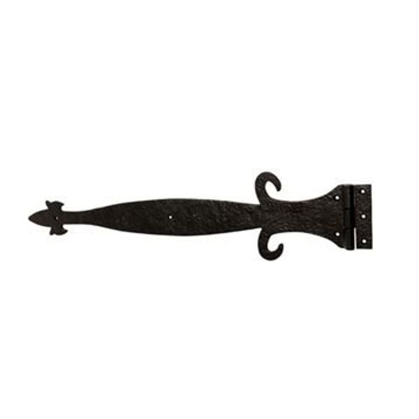 Van Dyke's Restorers Tuscan Strap Hinge, Black Powder Coat, 24"