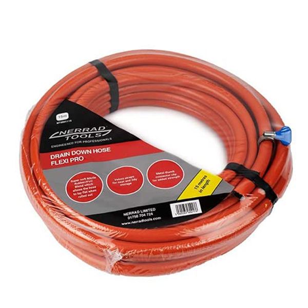 Nerrad Tools NT3001115 Drain Down Hose Flexi PRO 15 METRES