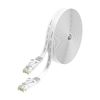 lovicool LAN Cable, Ethernet Cable, CAT6 Compliant Ultra Flat Cable, Soft, 66.8 ft (20 m), White, Compatible with Access Points, Modems