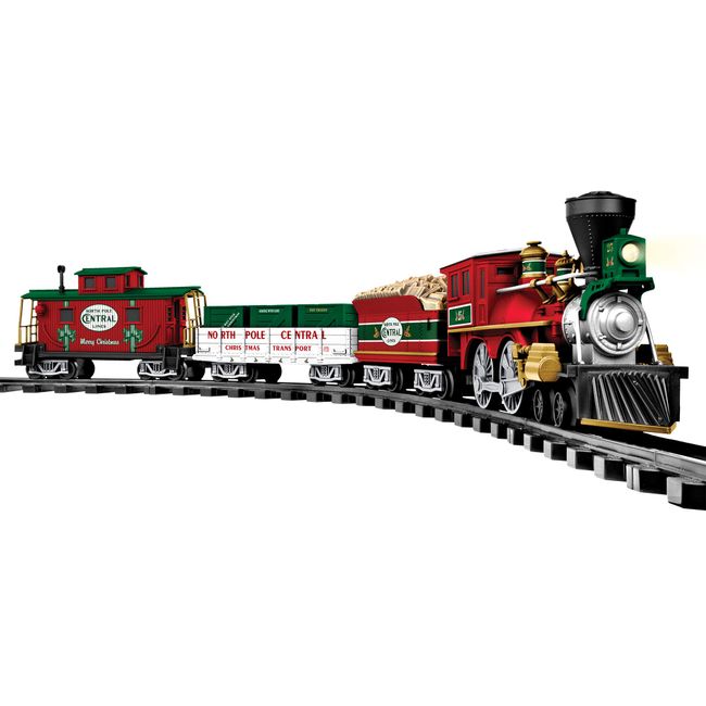 Lionel North Pole Central Ready-to-Play Freight Set, Battery-powered Model Train Set with Remote Multi, 50 x 73"