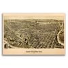 Fort Worth Texas 1891 Historic Panoramic Town Map - 16x24