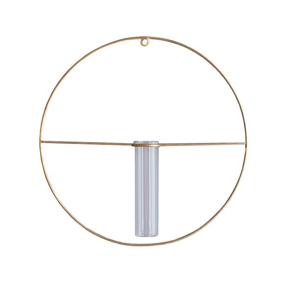 Single Vase PIKE Wall Brass Vase Pique Wall Brass Base Round