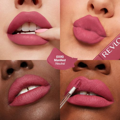 REVLON Lipstick, ColorStay Limitless Matte Liquid Lipstick, Vegan Formula, No-Budge Matte, Longwear Lipstick, Long Lasting, Lightweight/Comfortable, Waterproof, 006 Manifest, 0.17 fl oz