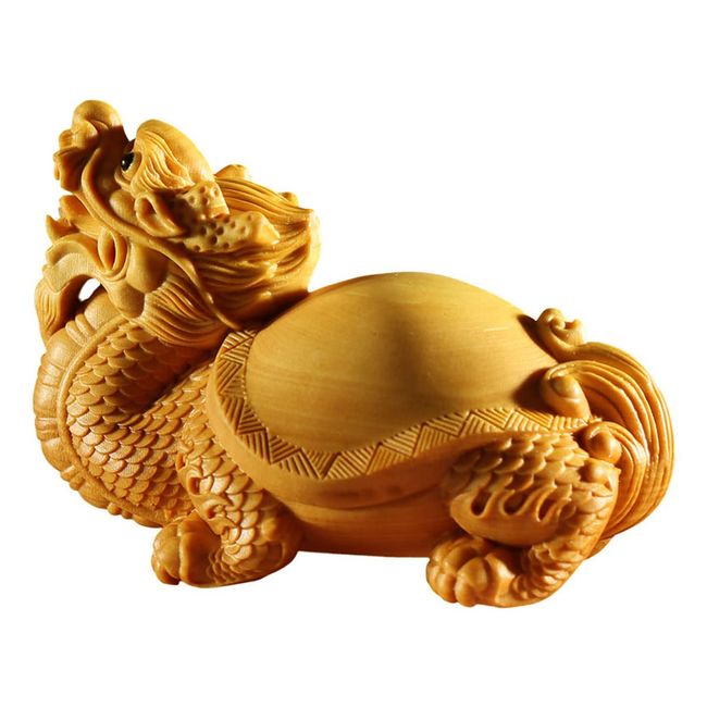 Feng Shui Longui 2.8 inches (7 cm), High Quality Natural Boxwood Carved, Figurine, Object, Prosperous Business, Good Luck Goods, Good Luck Prayer, Amulet, Amulet, Thank You (Coothwood)