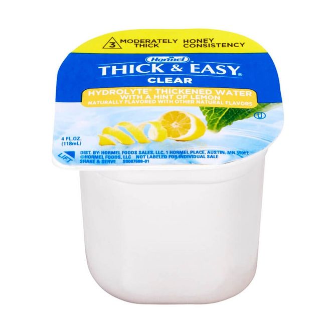 Thick & Easy Hydrolyte Thickened Water, Lemon Citrus , 4 oz Cup, 24 Ct, 46056