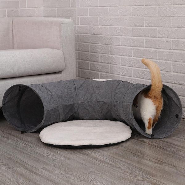 Luxury Cozy Cat Cave: The Ultimate All-Season Cat Retreat - Grey