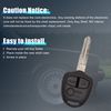 sourcing map Car 3 Buttons Blank Key Fob Remote Control Case Shell for Outlander