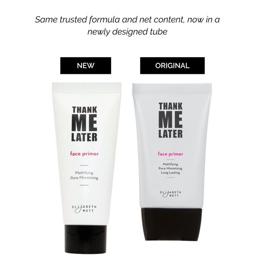 Elizabeth Mott Thank Me Later Face Primer - Mattifying Makeup Base Primer for Shine and Oil Control - Pore Minimizer, Hides Wrinkles and Fine Lines – Long-lasting Makeup Gripping Formula 30 g