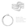 Tuscany Silver Women's Sterling Silver Triple Wave Ring - Size P