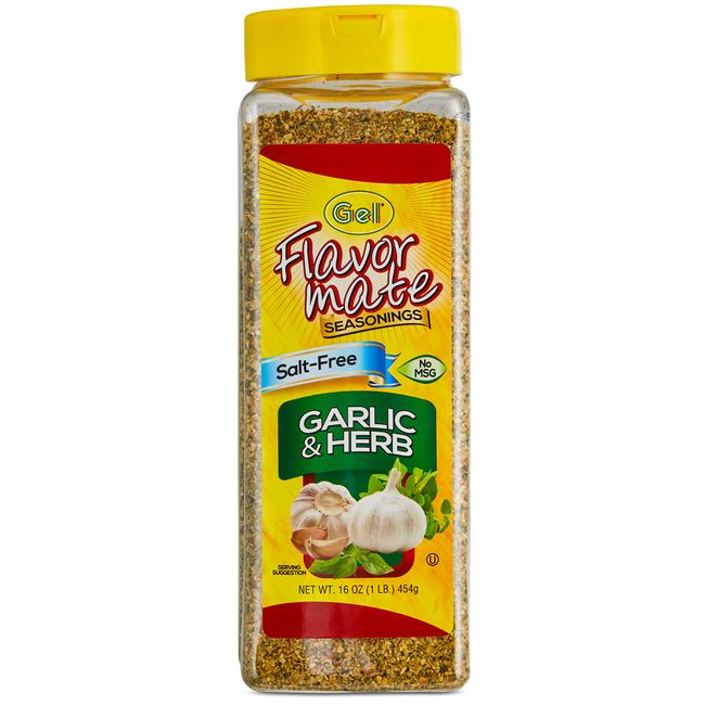 Flavor Mate Salt-Free Garlic and Herb Seasonings, 16 oz