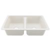 RecPro RV 27" X 16" Double Basin Undermount Kitchen Sink | Stonecase Material