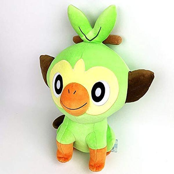 SAN-EI PZ46 Pokémon Plush Merchandise Series Mochifuwa Cushion Plush Toy, Grookey