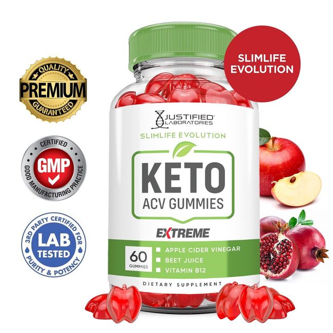 Slimlife Evolution Keto Extreme ACV Gummies 2000MG Apple Cider Vinegar 60 Gummys