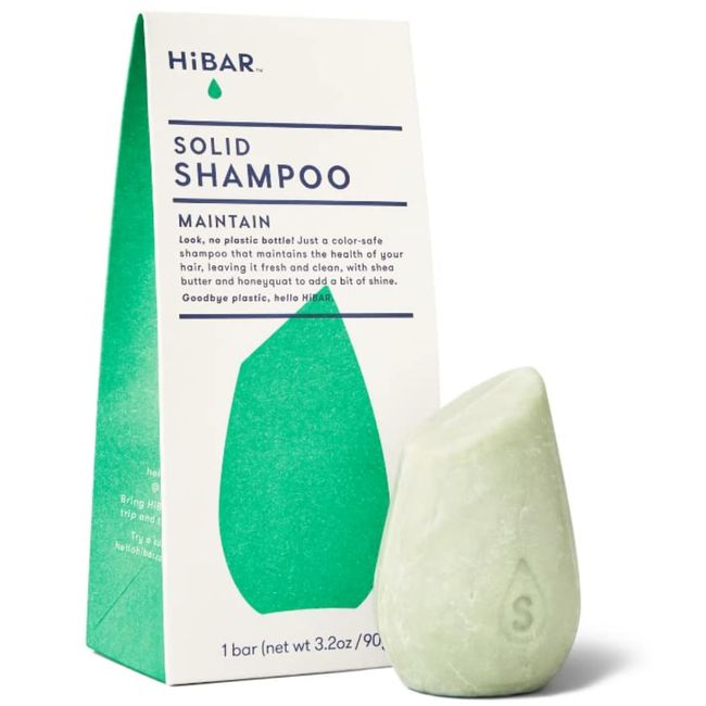 HIBAR Maintain Shampoo Bar - Ideal for Oily Hair, Reduces Oiliness and Gently Cleanses - Perfect for Frequent Washers & Styling Product Users - Shampoo for Oily Hair