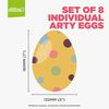 Stickers4 Easter Window Stickers - 8 x Beautiful Arty Colourful Egg Window Clings for Easter Window Display