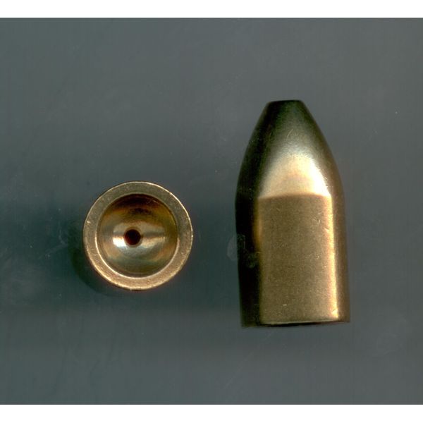 S & J's TACKLE BOX 1oz Brass Bullet SINKERS, 10 PER Pack