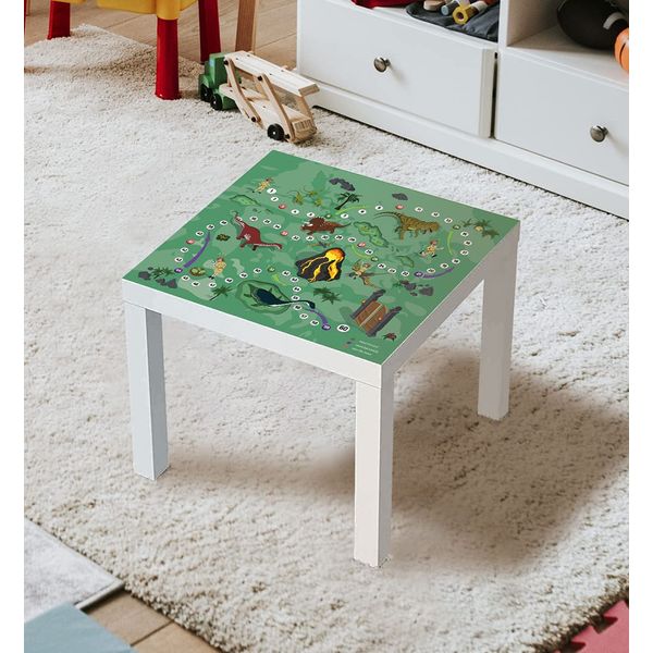 MyMaxxi | selbstklebende Tischfolie blasenfrei verkleben Monster Dinosaurier Spielfolie kompatibel mit IKEA Lacktisch 50 x 50cm Aufkleber Sticker Kinderzimmer Spieltisch Brettspiele