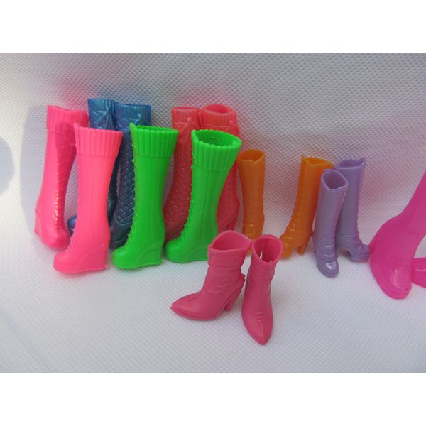 Fat-catz-copy-catz 10 Pairs Fashion Shoes High Heeled silicone Boots Made For 11.5" Dolls Outfit Dress Toys