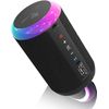 Portable Bluetooth Speaker Stereo Sound Wireless IPX7 Waterproof LED Lights Dual