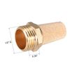 sourcing map Brass Exhaust Silencer G1/2 Plug Thread Bronze Brass Housing Pack of 5
