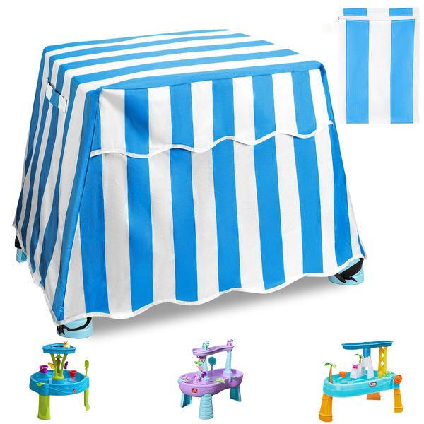 NOVWANG Water Table Cover, Kids Water Table Cover Fit Step2 Rain Showers Splash Pond Water Table, Outdoor Water-Repellent Dirt Proof Anti-UV Water Table Toys Cover Patio,Cover Only