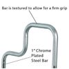 Carex Tri Grip Bathtub Safety Rail Chrome Finish