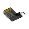 NFHK Rectangular Jack In to USB-C Type-C 90 Degree Angle Power Plug Charger Adapter for Laptop Smartphone