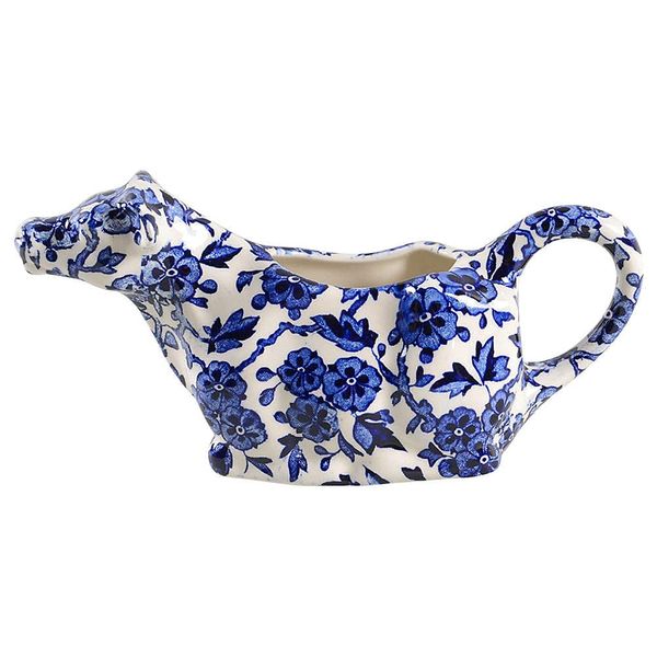 Burleigh Blue Arden Pattern Cow Creamer