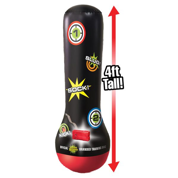 Socker Boppers Electronic Bop Bag, Inflatable Punching/Kickboxing Bag with Lights and Sound, Sock it, Bop it, Punch it, Safe Fun in or Outdoors, Develops Agility-Balance-Coordination-Athletic Ability