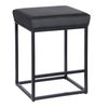 Set of 2 for Kitchen Counter Backless Modern Square Barstools Height 24" Black