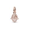Pandora Moments Hamsa hand 14k rose gold-plated dangle