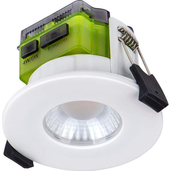 Luceco FType Flat Mk2 Power Change and 4Colour 2700K, 3000K, 4000K, 6000K Colour Change Temperature Downlight, 4W/6W, IP65 Rated, White