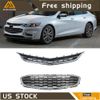 For 2016-2018 Chevrolet Malibu Black W/Chrome Front Bumper Upper & Lower Grille
