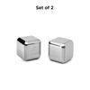 Rabbit Whiskey and Beverage Jumbo Chilling Stones Set, Chrome