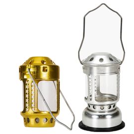 Portable Aluminum Alloy Candle Lantern Brass Hanging Candlestick