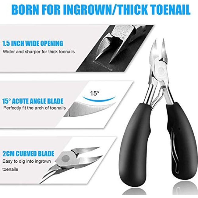 4PCS Toe Nail Clipper for Ingrown or Thick Toenails,Toenails